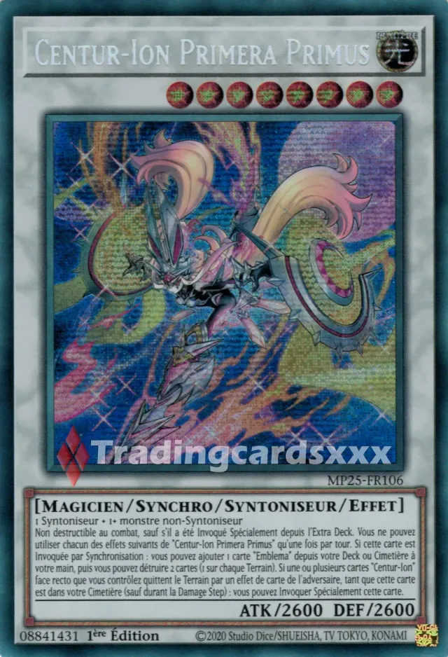 Yu-Gi-Oh! Méga-Pack 2025 Centur-Ion Primera Primus MP25-FR106 carte PSE