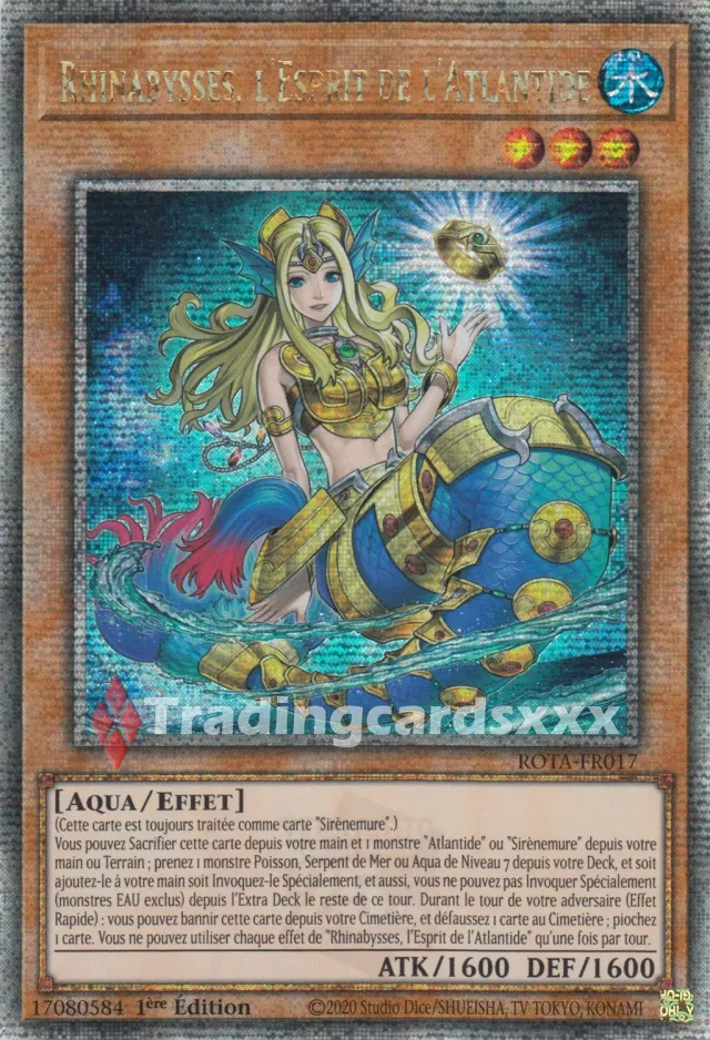 Yu-Gi-Oh! Rhinabysses l'Esprit de l'Atlantide carte à l'unité FR