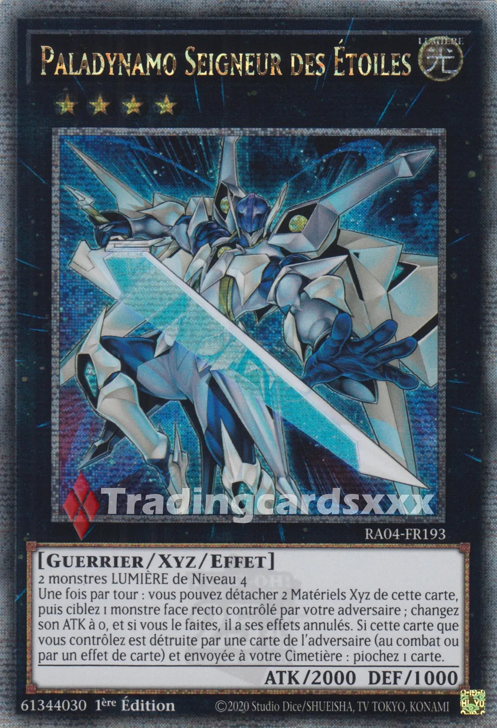 Yu-Gi-Oh! Ruée du Quart de Siècle Paladynamo Seigneur des Étoiles Carte RA04-FR193