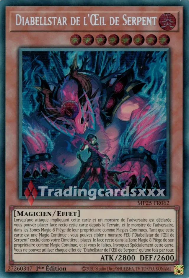 Yu-Gi-Oh! Diabellstar de l’Œil de Serpent carte à l’unité PSE MP25-FR062