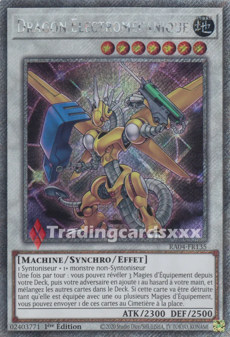 Yu-Gi-Oh! Ruée Quart Siècle Dragon Électromécanique RA04-FR135 carte