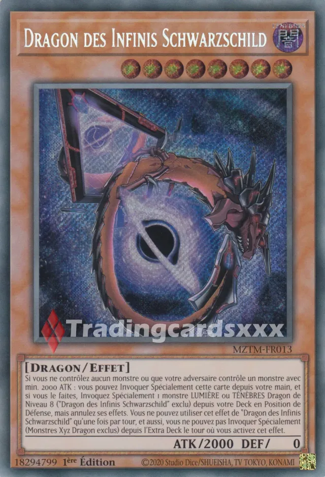 Yu-Gi-Oh! Dragon des Infinis Schwarzschild MZTM-FR013 carte SE 1ère