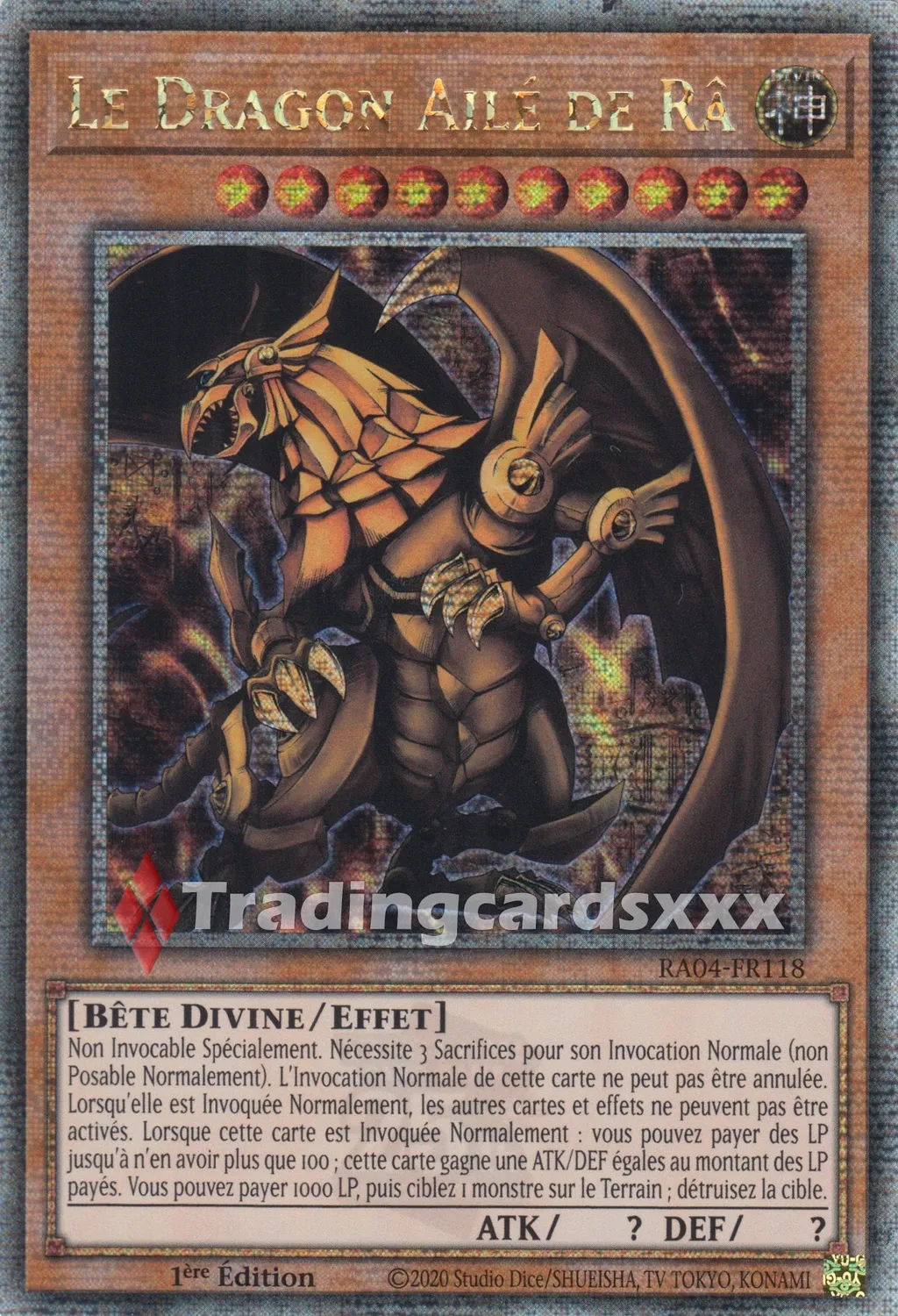 Yu-Gi-Oh! Le Dragon Ailé de Râ carte RA04-FR118