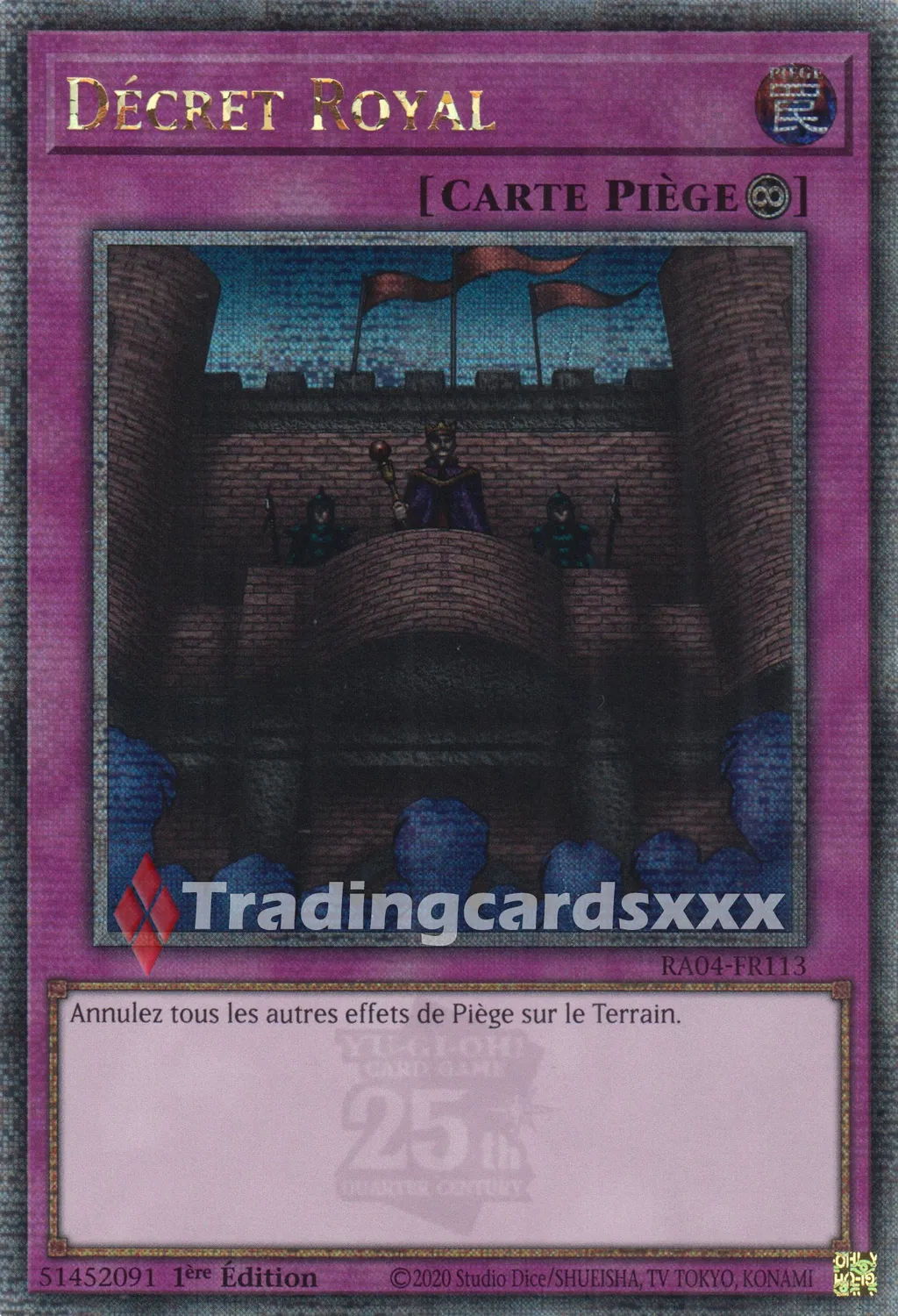 Yu-Gi-Oh! Décret Royal RA04-FR113 carte 1ère édition