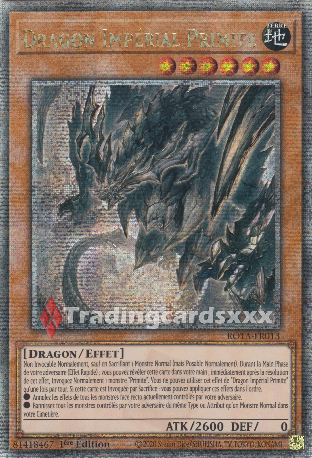 Yu-Gi-Oh! Dragon Impérial Primite carte