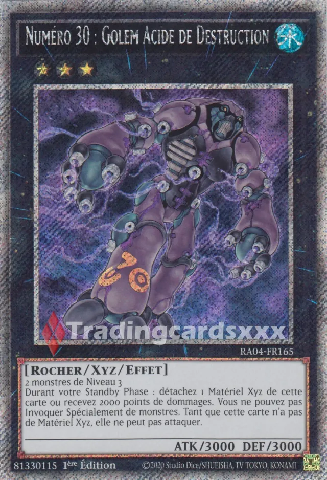 Yu-Gi-Oh! Ruée Quart Siècle Numéro 30 Golem Acide RA04-FR165 carte à l’unité