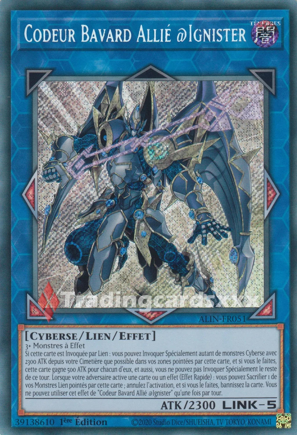 Yu-Gi-Oh! Codeur Bavard ALIN-FR051 carte à l'unité 1ère édition
