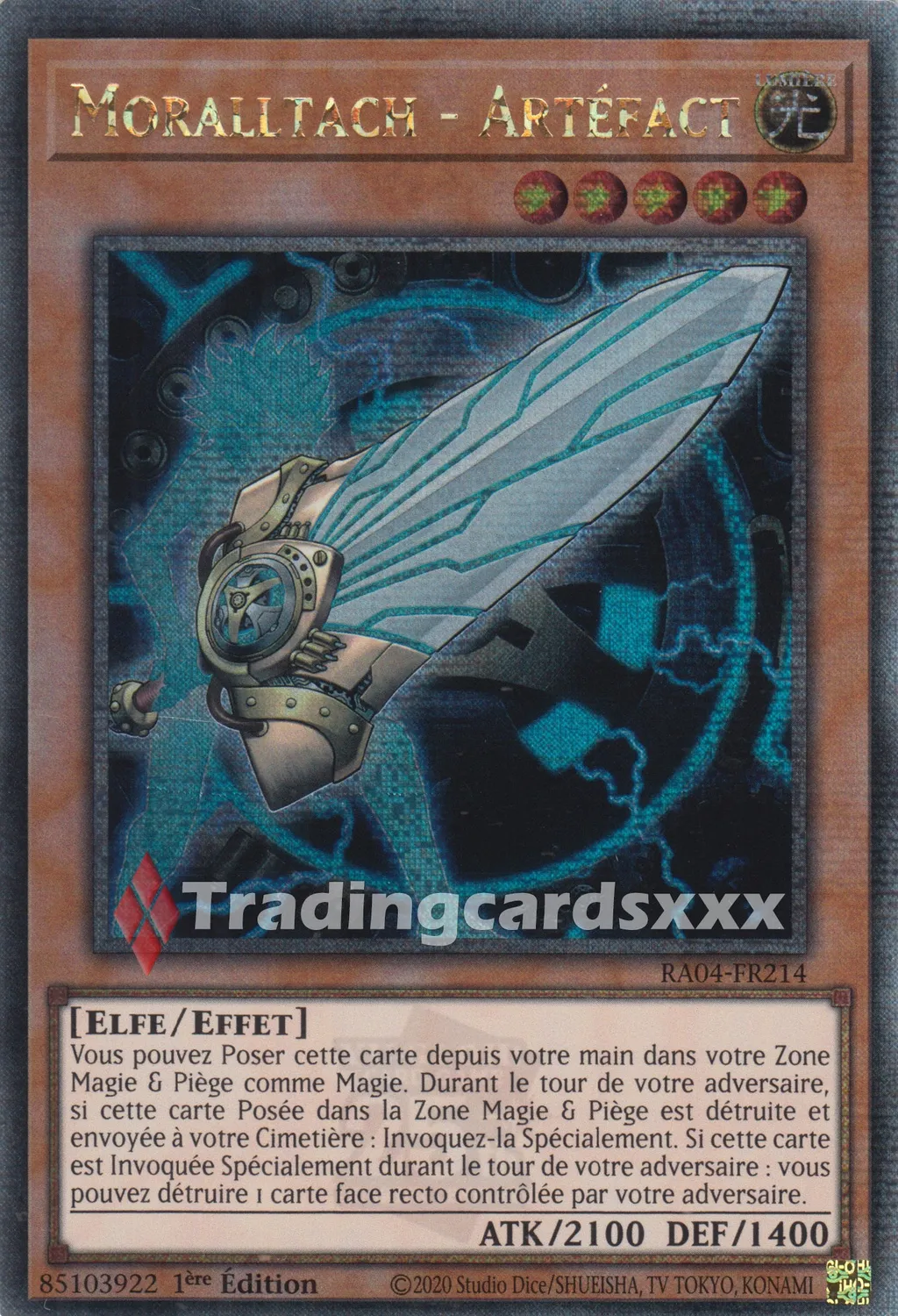 Yu-Gi-Oh! Ruée Quart Siècle Moralltach RA04-FR214 carte 1ère édition