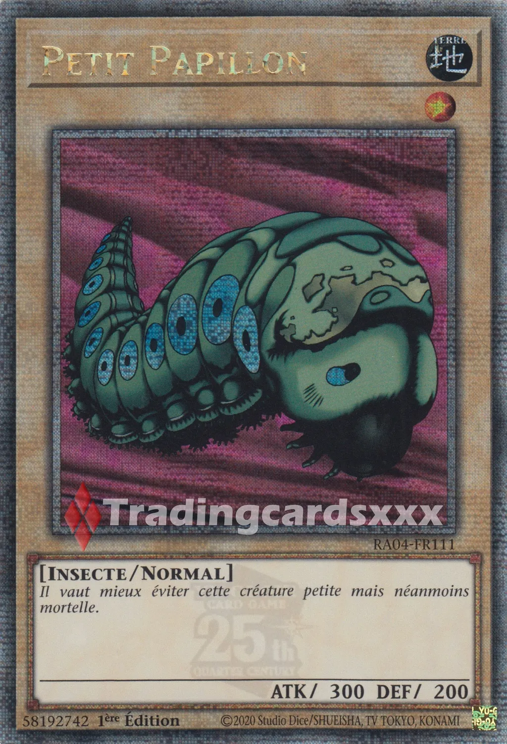 Yu-Gi-Oh! Petit Papillon RA04-FR111 carte Ruée Quart Siècle