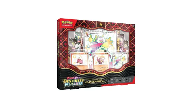Pokémon Destinées de Paldea Collection Premium Flâmigator-ex coffret 8 boosters