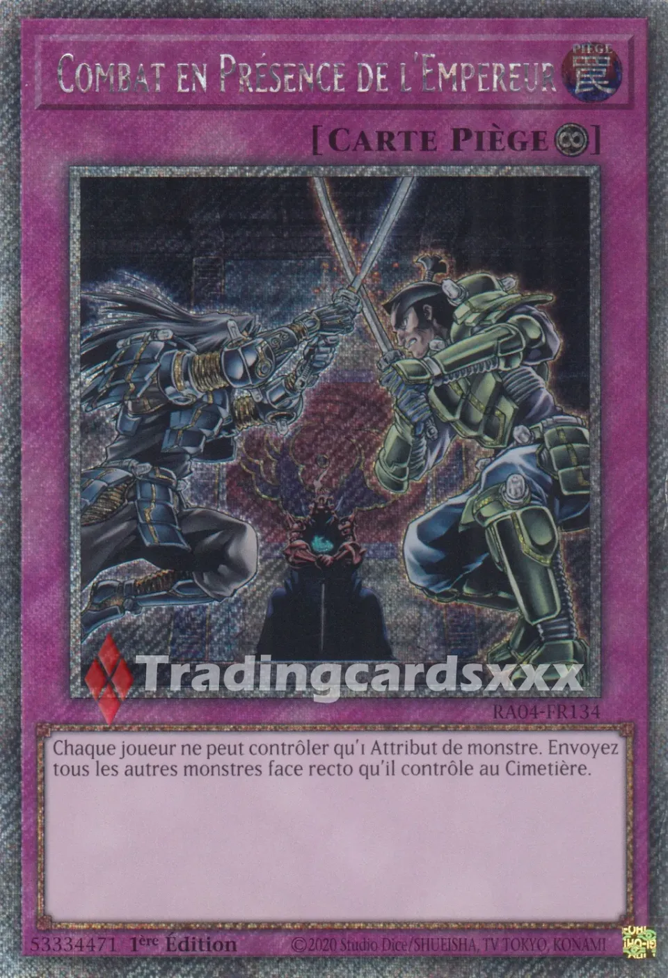 Yu-Gi-Oh! Ruée Quart de Siècle Combat en Présence RA04-FR134 carte