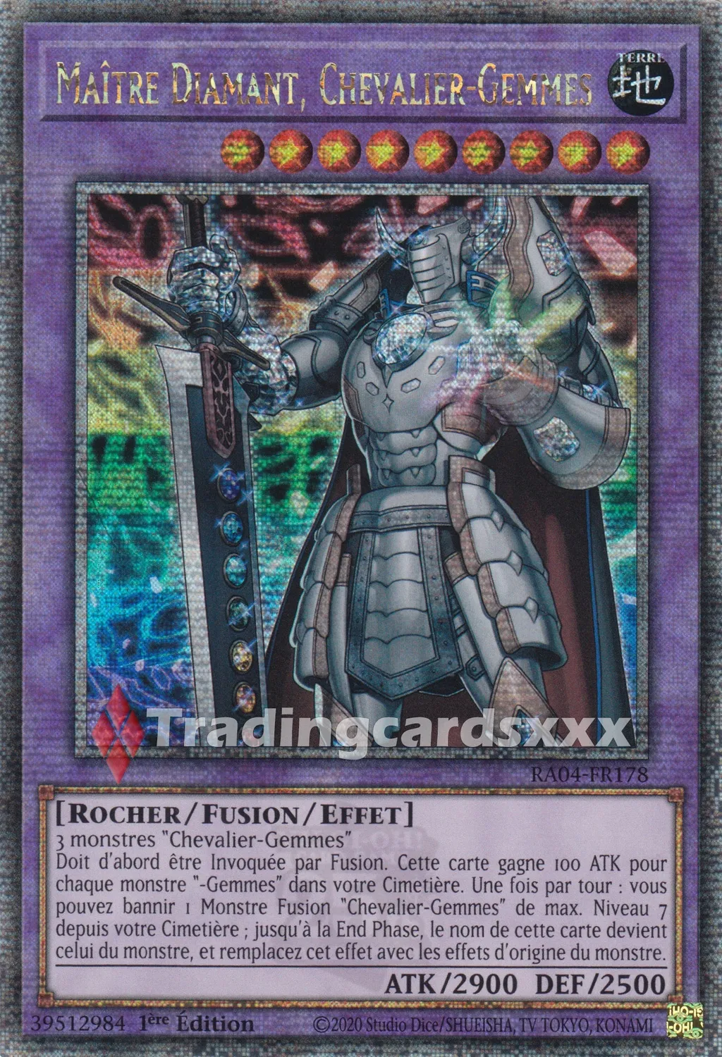 Yu-Gi-Oh! Maître Diamant Chevalier-Gemmes RA04-FR178 carte à l'unité