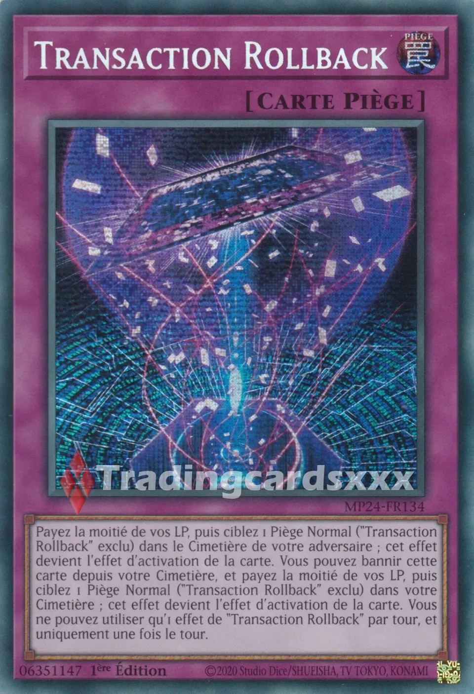 Yu-Gi-Oh! Transaction Rollback MP24-FR134 carte PSE FR