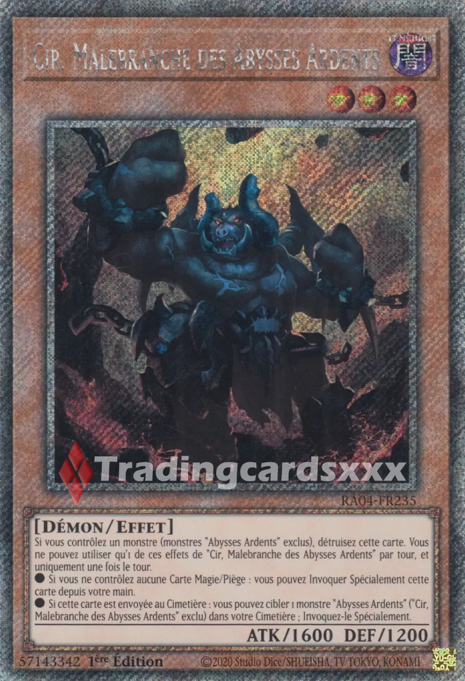 Yu-Gi-Oh! Cir Malebranche des Abysses Ardents RA04-FR235 carte