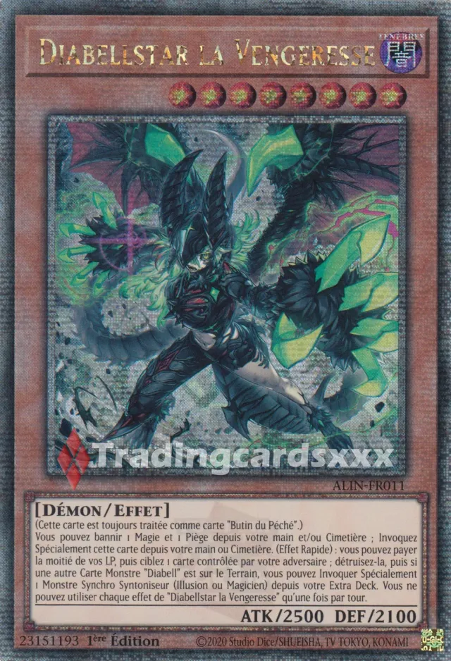 Yu-Gi-Oh! Diabellstar la Vengeresse ALIN-FR011 carte 1ère édition