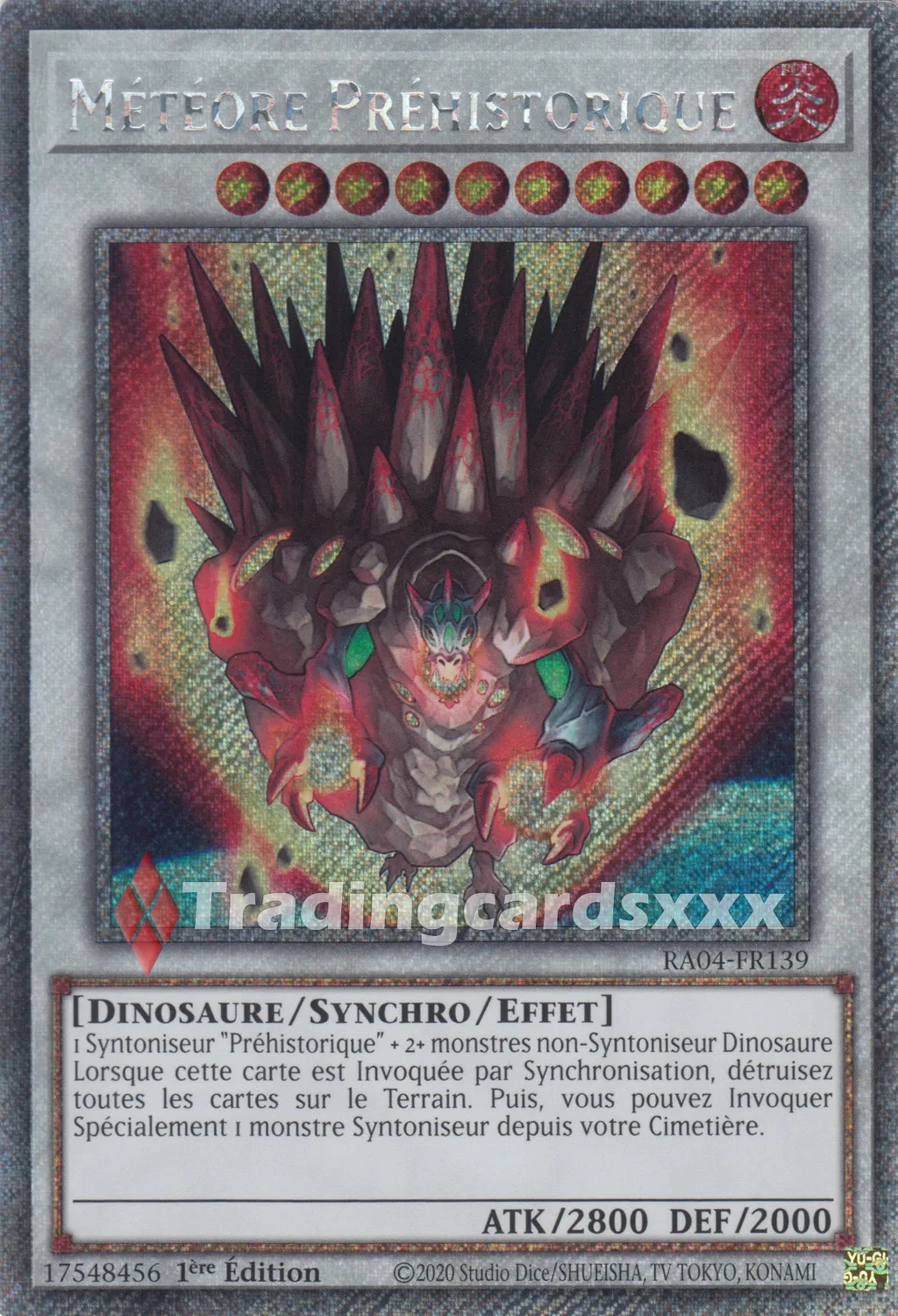 Yu-Gi-Oh! Météore Préhistorique carte à l’unité française