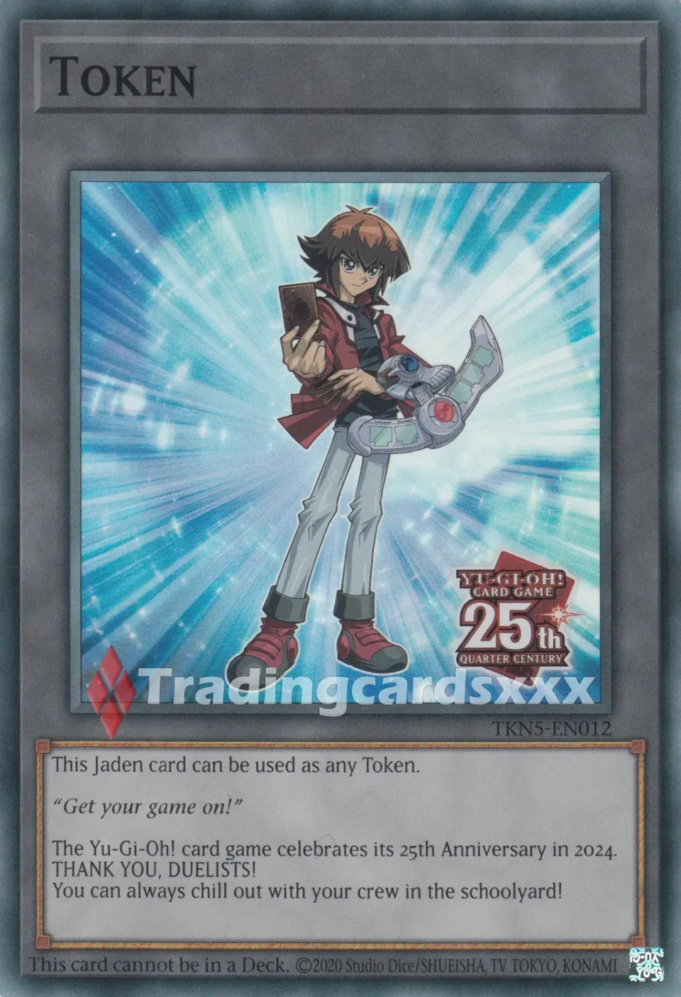 Yu-Gi-Oh! Token Jaden Yuki TKN5-EN012 carte Super Rare
