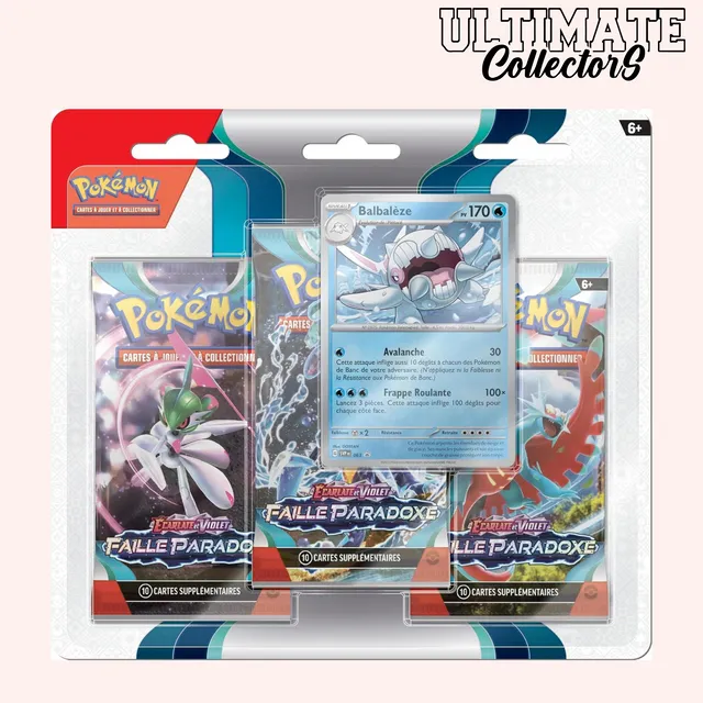 Pokémon Faille Paradoxe EV04 tripack 3 boosters français