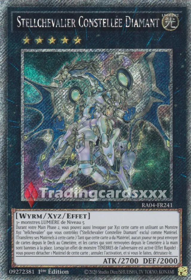 Yu-Gi-Oh! Ruée Quart Siècle Stellchevalier Diamant RA04-FR241 carte