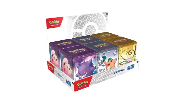 Mrjoshop Tin Cube 2024 boîte métal Pokémon 3 boosters