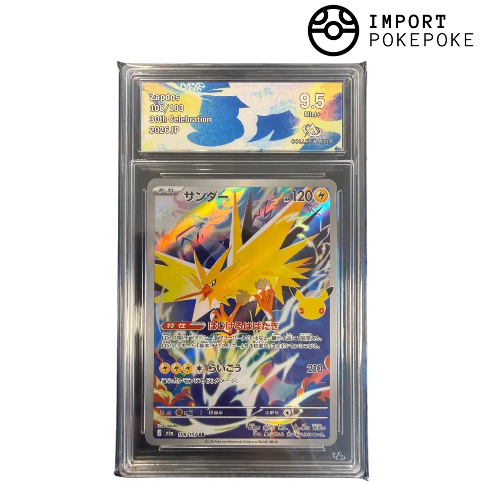 Pokémon 30th Celebration Electhor AR 108/103 Carte Gradée