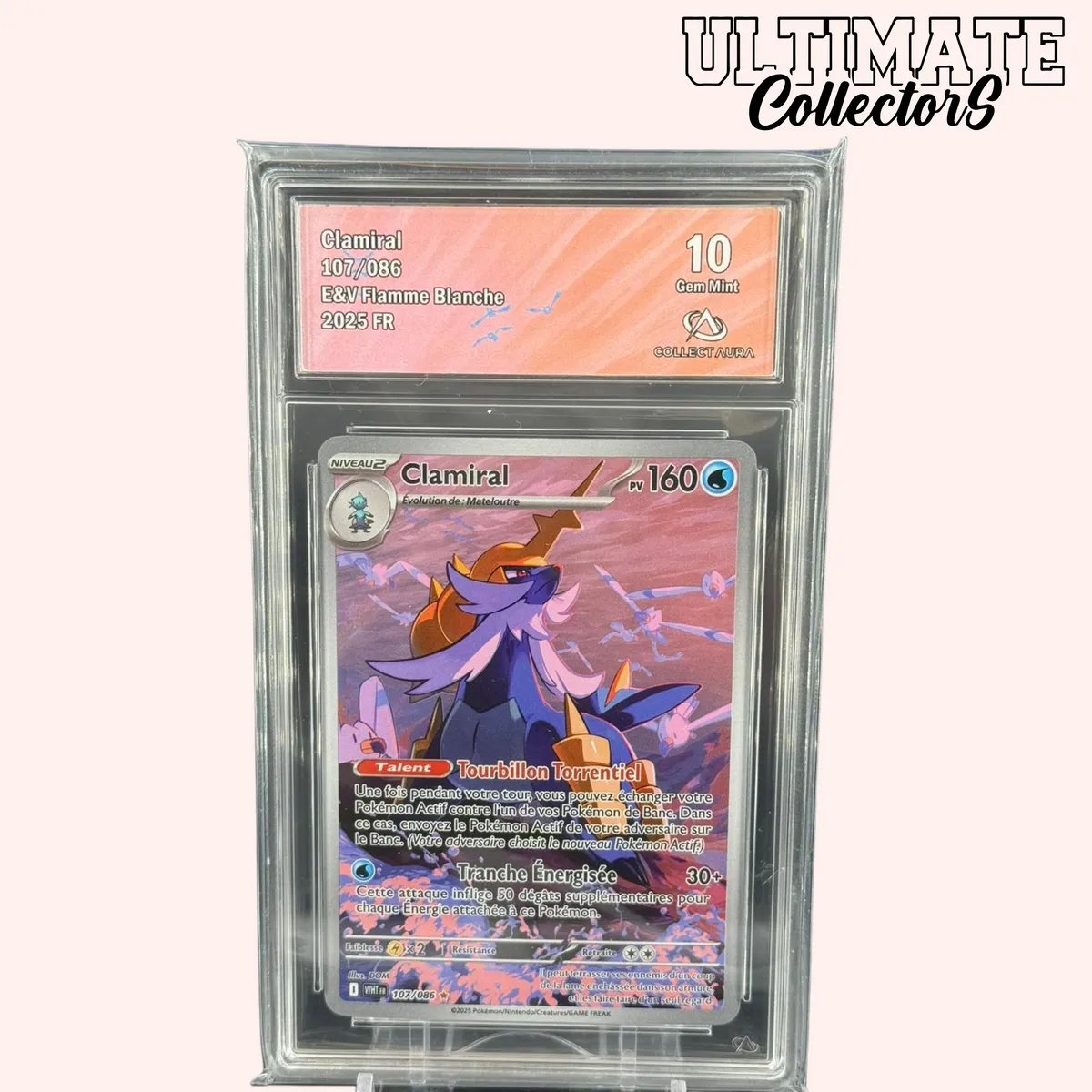 Pokémon Flamme Blanche Carte Clamiral 107/086 Française Secrète