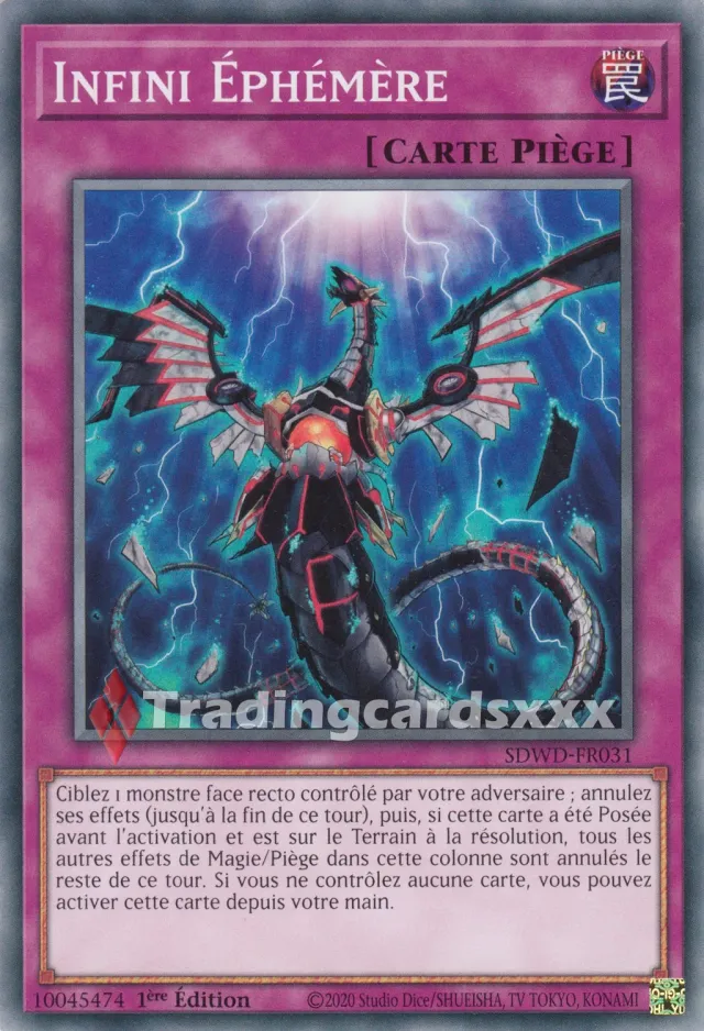 Yu-Gi-Oh! Infini Éphémère carte à l’unité française