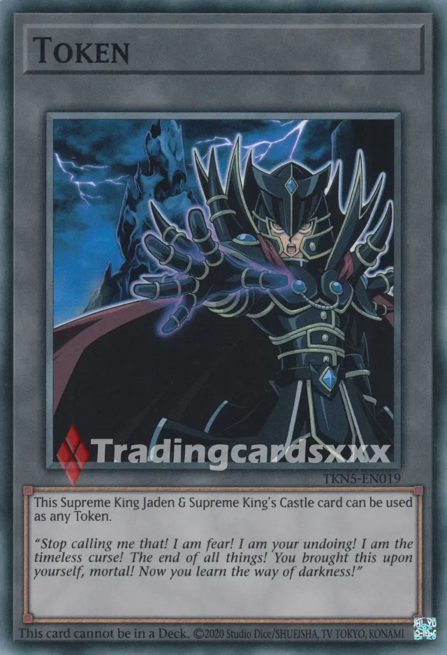 Yu-Gi-Oh! Token Supreme King Jaden TKN5-EN019 carte Super Rare