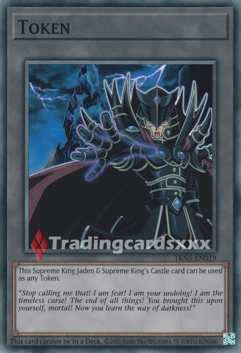 Yu-Gi-Oh! Token Supreme King Jaden TKN5-EN019 carte Super Rare