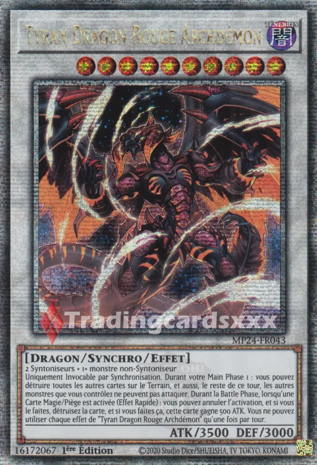 Yu-Gi-Oh! MP24 Tyran Dragon Rouge carte QCSE française