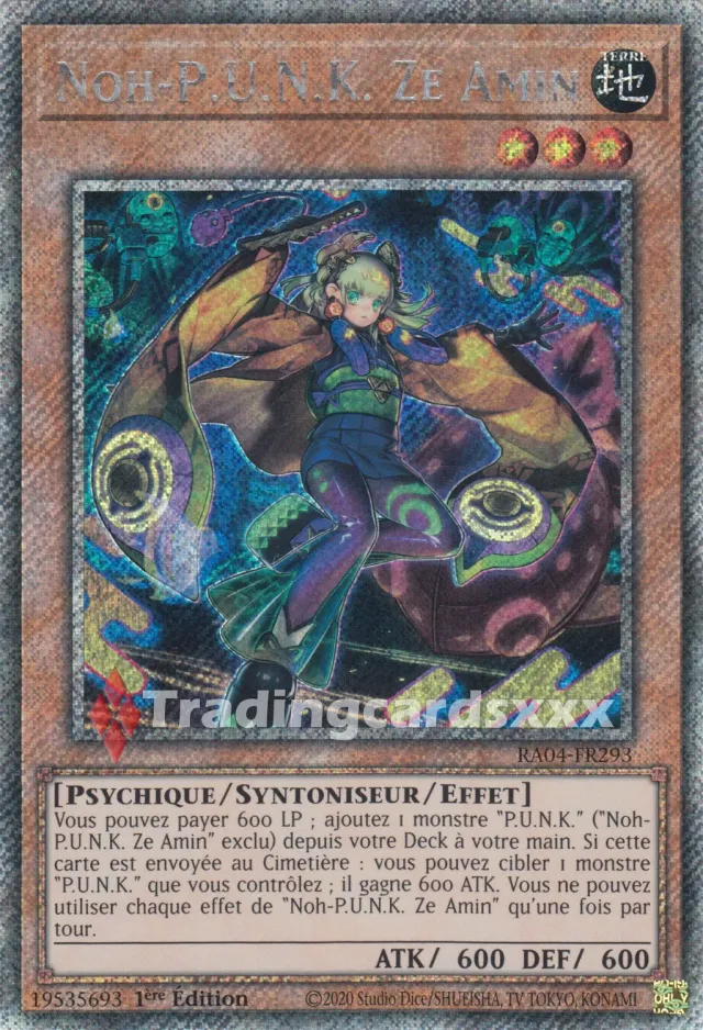 Yu-Gi-Oh! Ruée Quart Siècle Noh-P.U.N.K. Ze Amin RA04-FR293 carte à l’unité