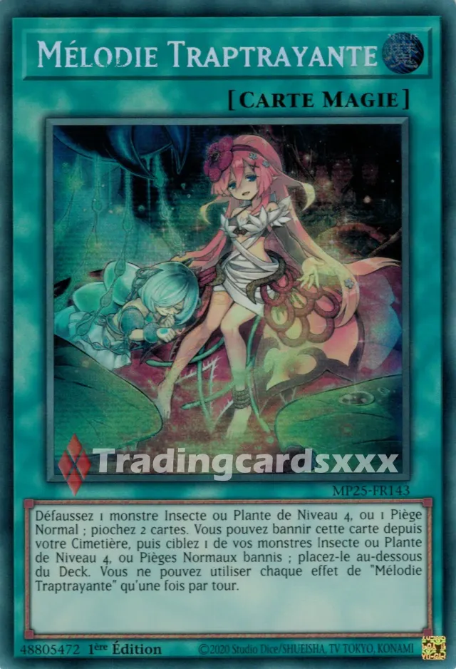 Yu-Gi-Oh! Méga-Pack 2025 Mélodie Traptrayante MP25-FR143 carte PSE