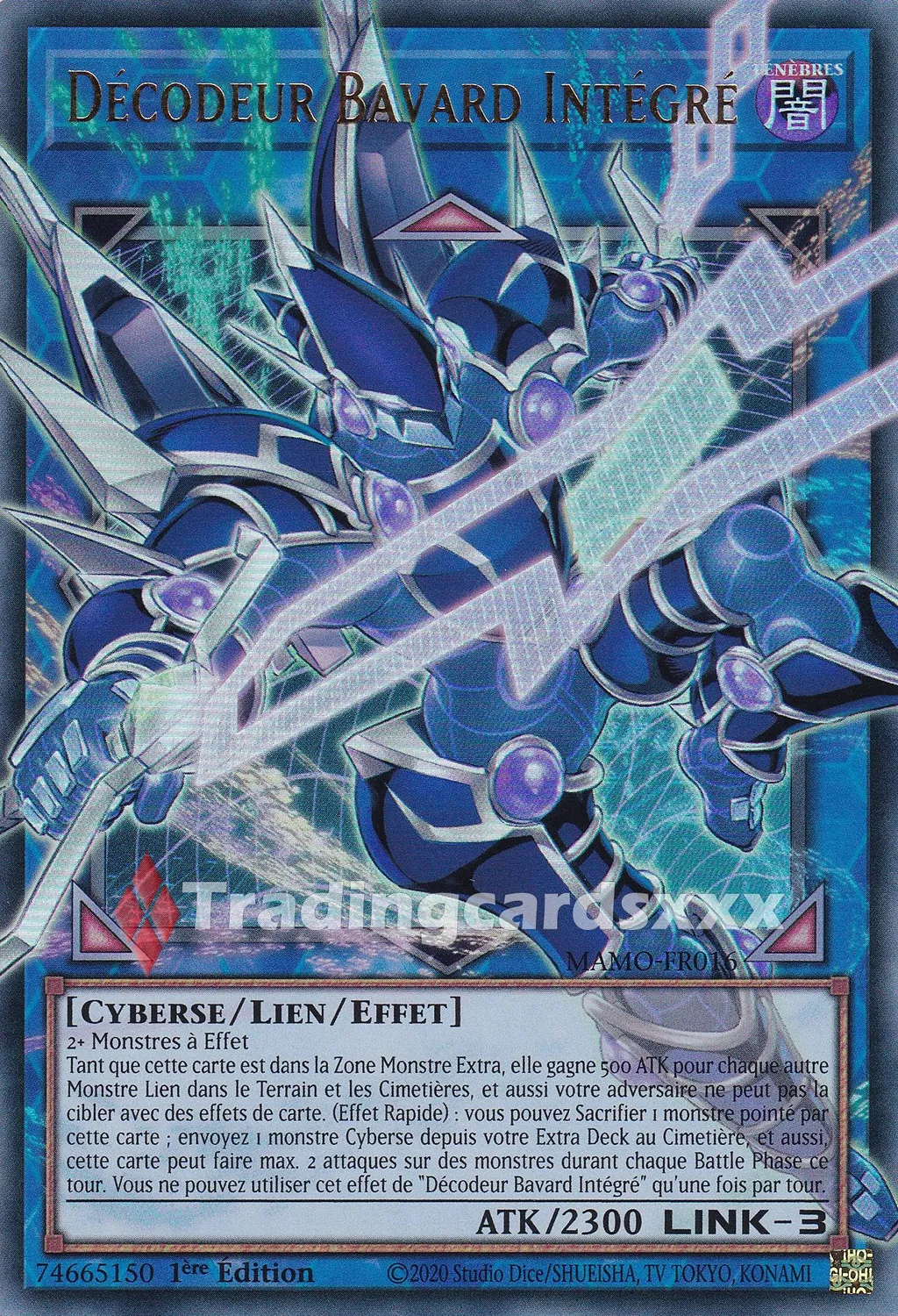 Yu-Gi-Oh! Décodeur Bavard Intégré MAMO-FR016 carte 1ère édition