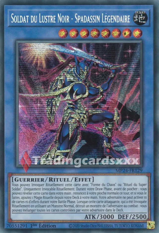 Yu-Gi-Oh! Soldat du Lustre Noir MP24-FR129 Carte PSE Française
