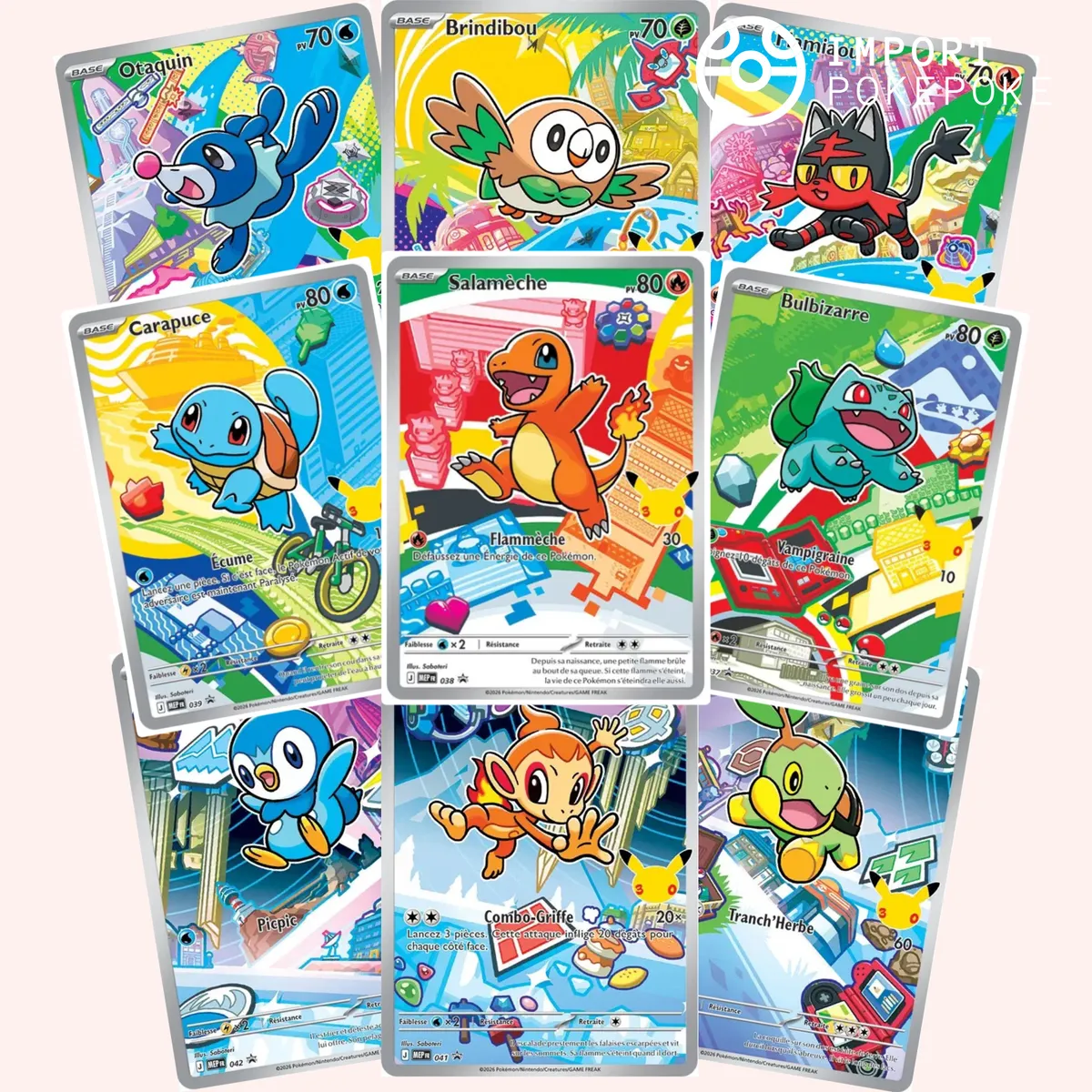 Pokémon Premiers Partenaires Série 1 set complet 9 cartes