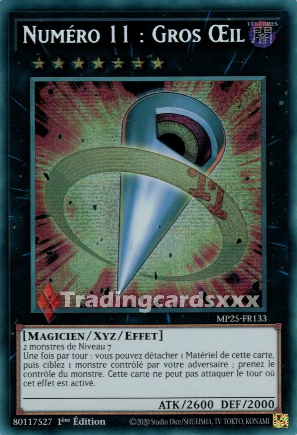 Yu-Gi-Oh! Numéro 11 Gros Œil MP25-FR133 carte PSE 1ère éd.
