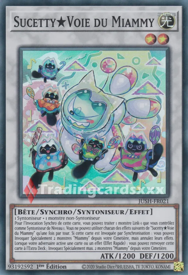 Yu-Gi-Oh! Sucetty★Voie du Miammy carte SR JUSH-FR021 Super Rare