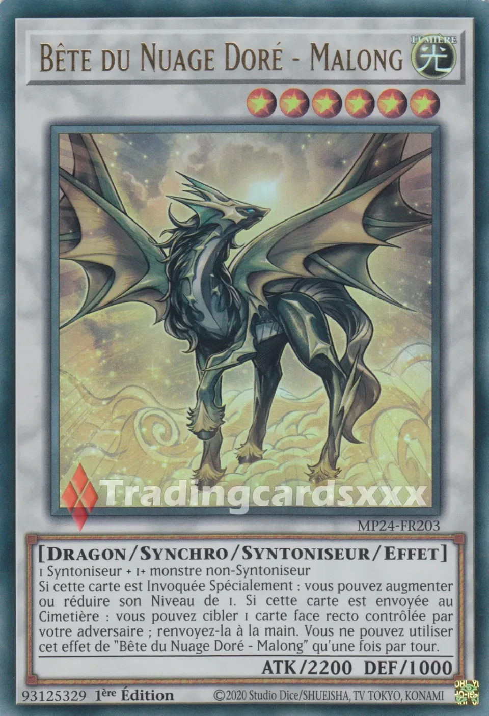 Yu-Gi-Oh! Bête du Nuage Doré Malong MP24-FR203 carte UR 1ère éd.