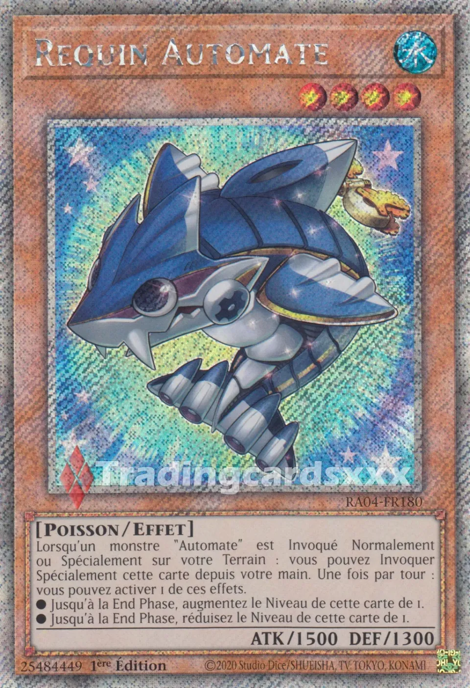 Yu-Gi-Oh! Requin Automate RA04-FR180 carte 1ère édition