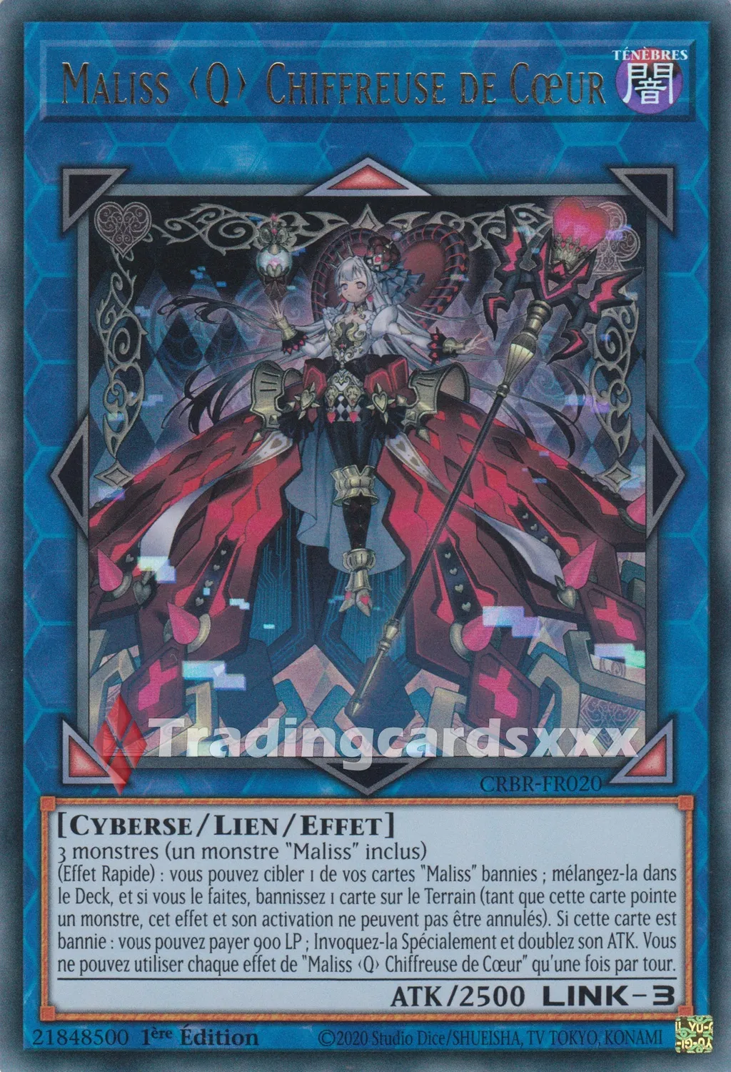 Yu-Gi-Oh! Maliss Q Chiffreuse de Cœur CRBR-FR020 carte