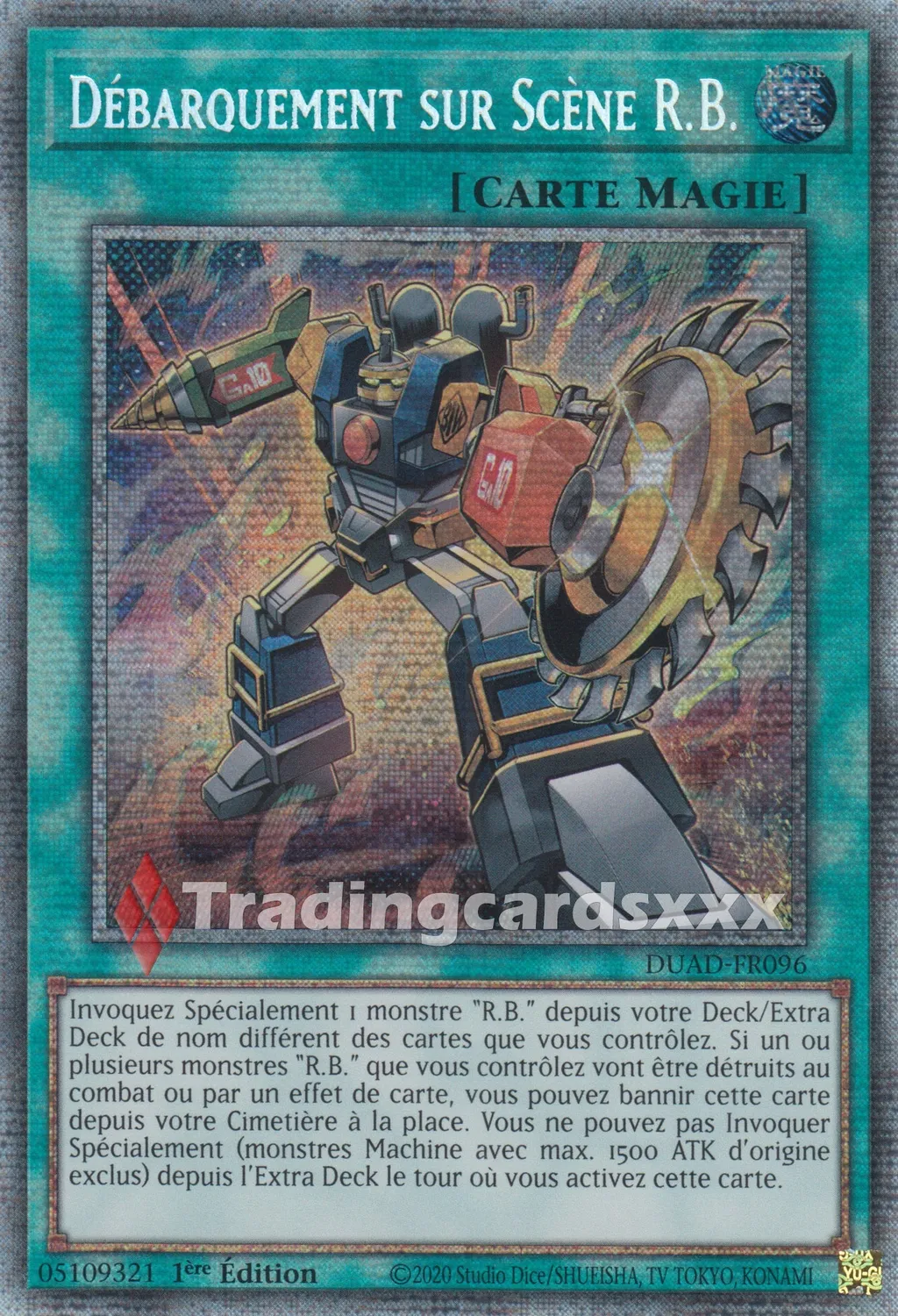Yu-Gi-Oh! Débarquement sur Scène R.B. carte