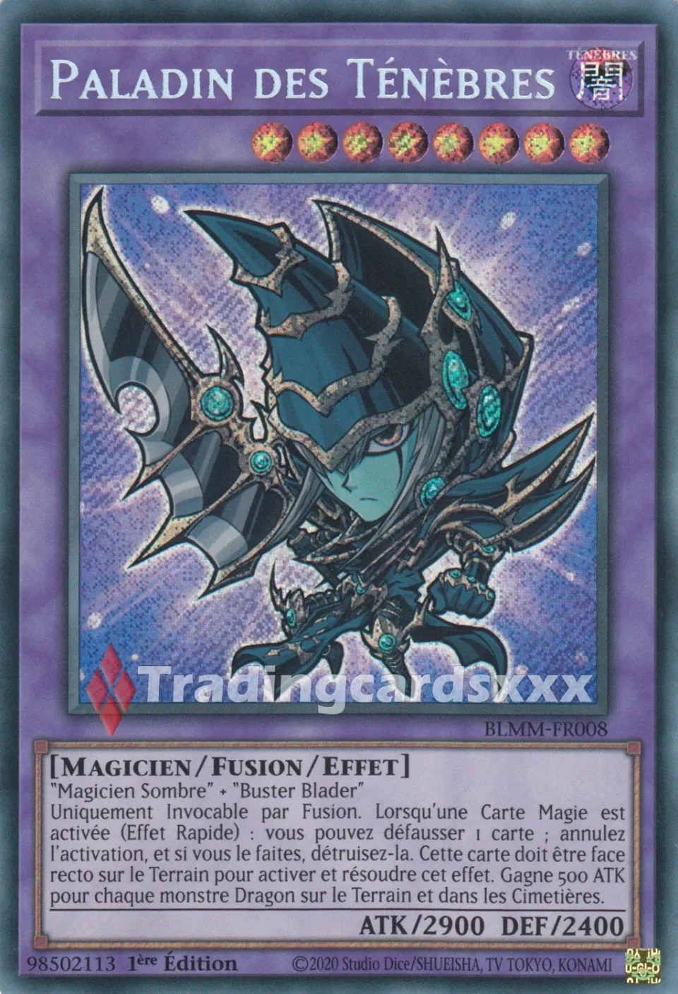 Yu-Gi-Oh! Tumulte Monstres Paladin des Ténèbres BLMM-FR008 carte
