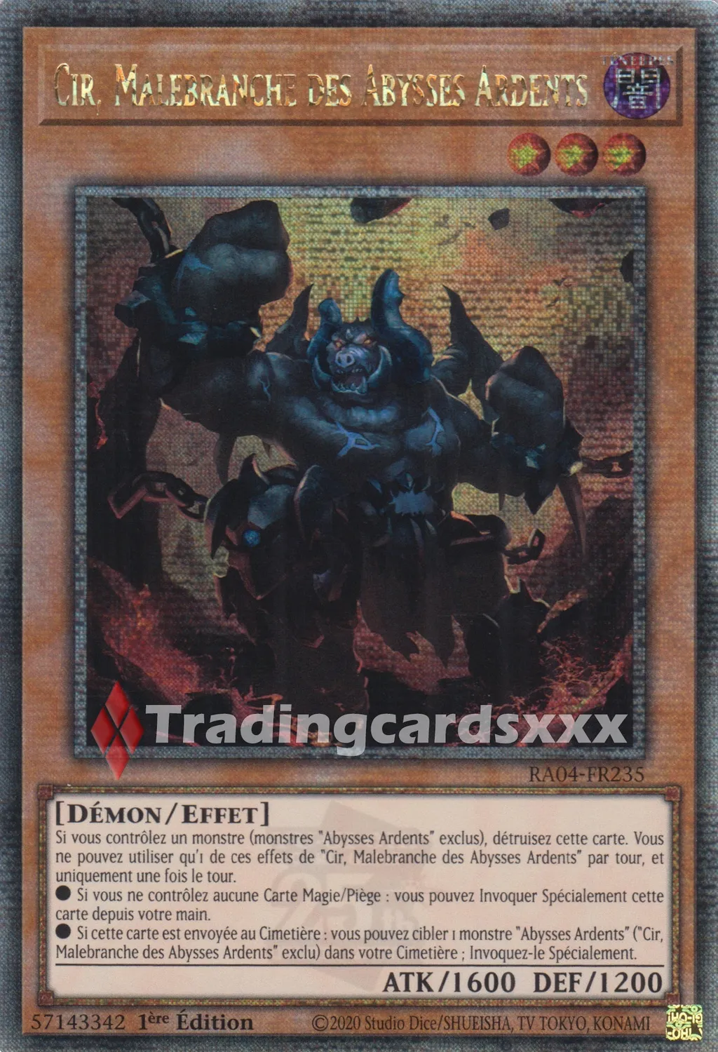 Yu-Gi-Oh! Cir Malebranche des Abysses Ardents RA04-FR235 carte