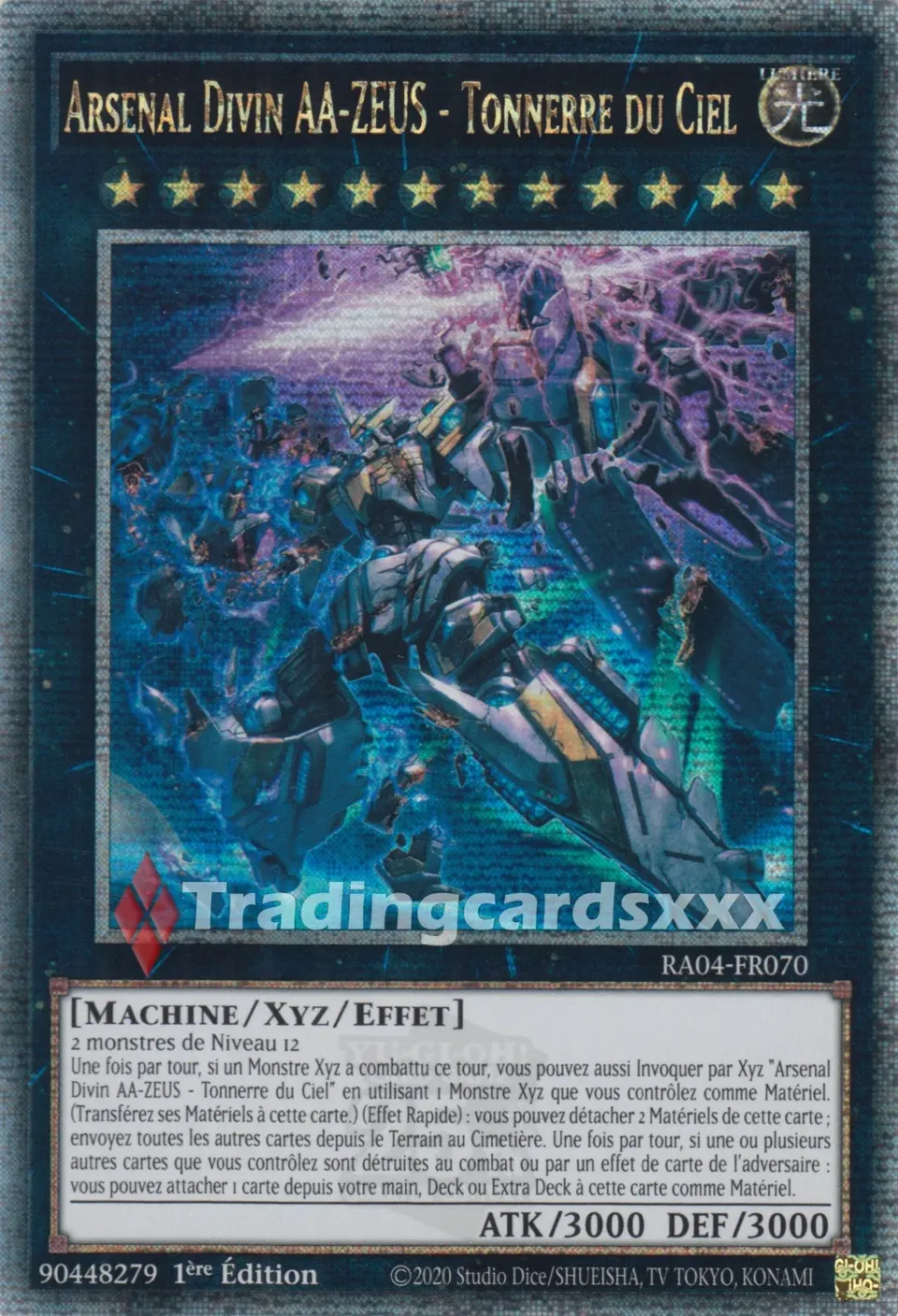Yu-Gi-Oh! Arsenal Divin AA-ZEUS RA04-FR070 carte QCSE