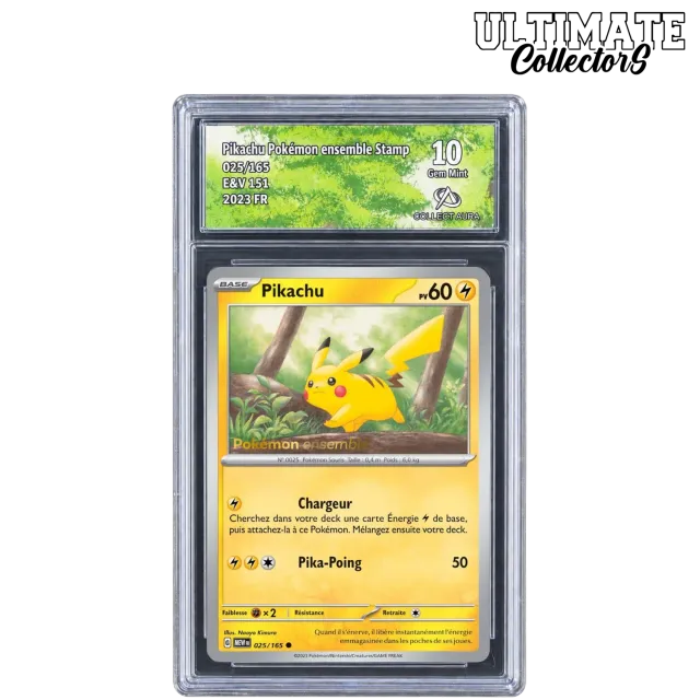 Hikaru Distribution Pikachu 025/165 Pokémon Ensemble Collect Aura carte gradée
