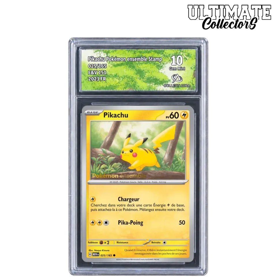 Hikaru Distribution Pikachu 025/165 Pokémon Ensemble Collect Aura carte gradée
