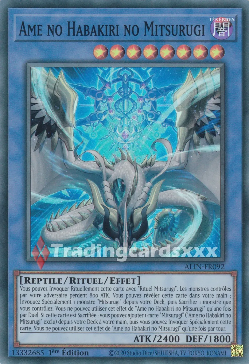 Yu-Gi-Oh! Ame no Habakiri no Mitsurugi ALIN-FR092 carte SR