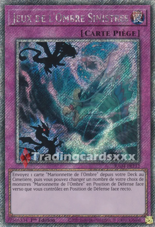 Yu-Gi-Oh! Ruée Quart Siècle Jeux Ombre Sinistres RA04-FR232 carte