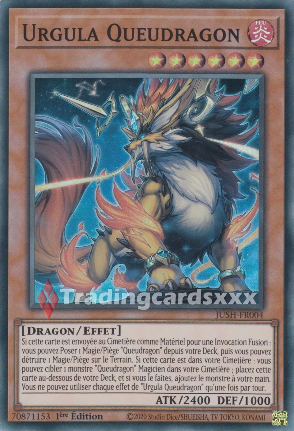 Yu-Gi-Oh! Chasseurs de Justice Urgula Queudragon JUSH-FR004 SR