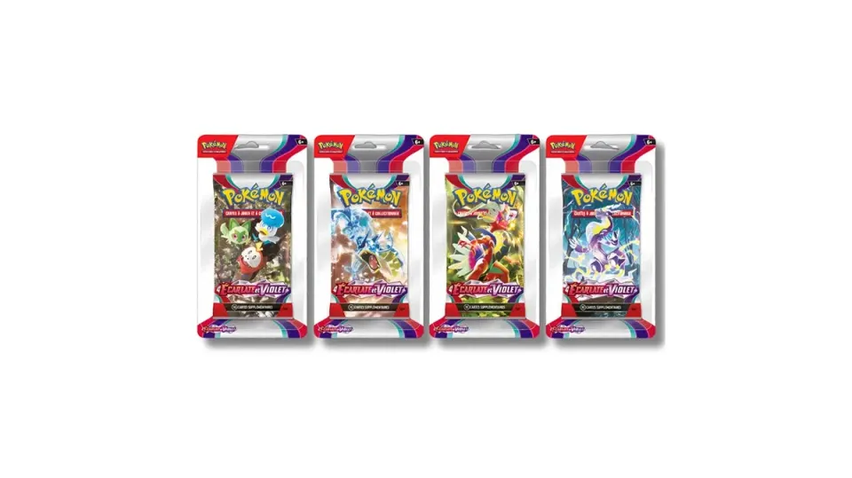 Mrjoshop Écarlate et Violet Artset Pokémon 4 boosters